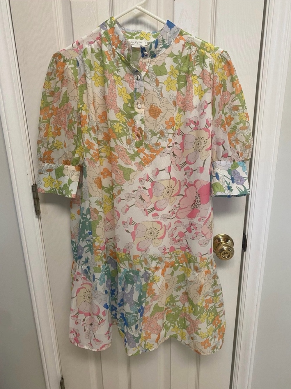 Garden Floral Short-Sleeve Dress